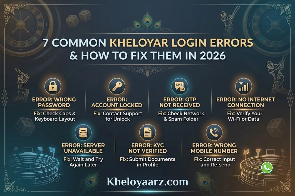 Kheloyar login errors
